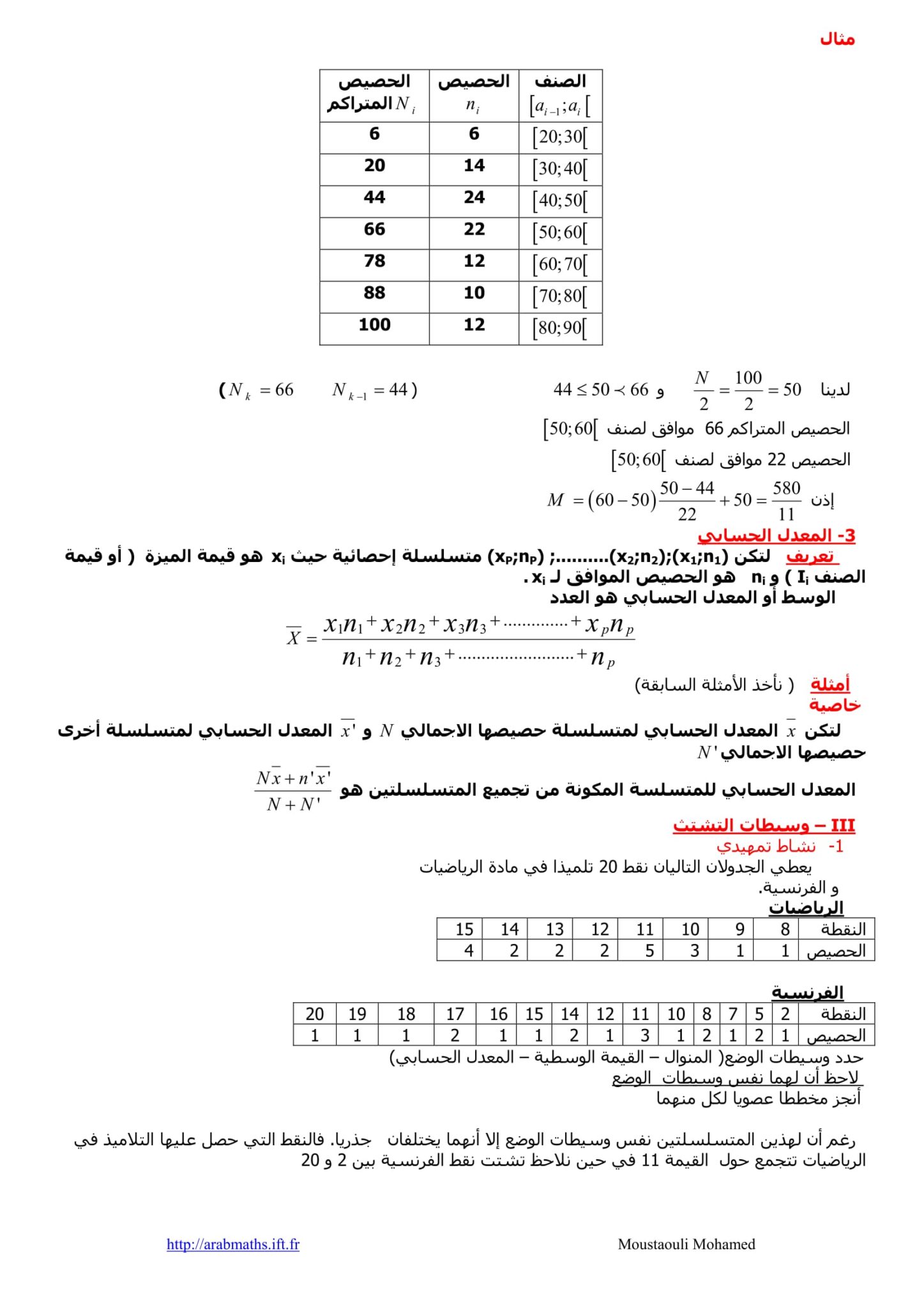 دروس الرياضيات الرابعة متوسط