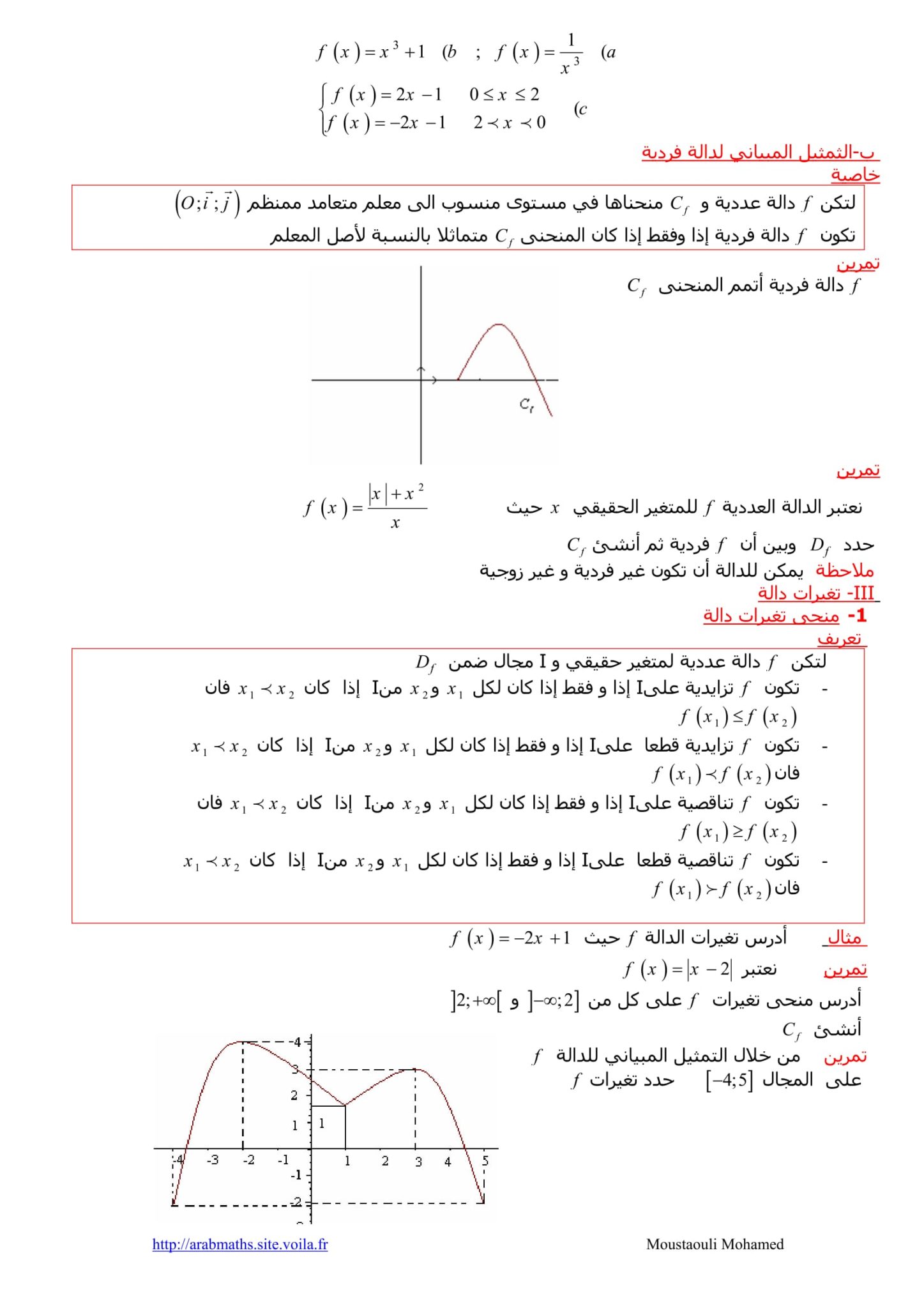 للسنة الاولى ثانوي