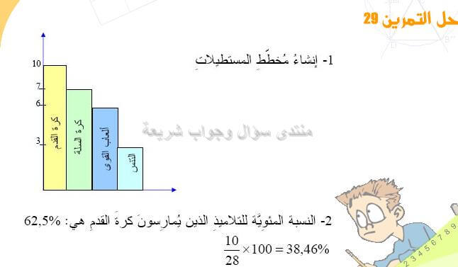 حل المسالة 29 ص 119 رياضيات 2 متوسط