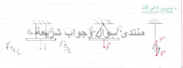 حل تمرين 7 ص 28 فيزياء 4 متوسط